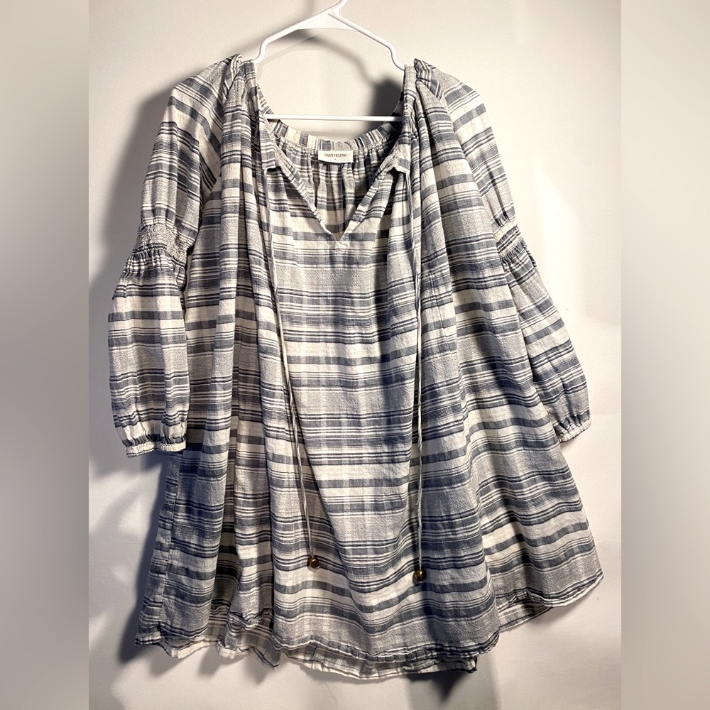 Saint Helena Stripe Poet’s Dress/Top.